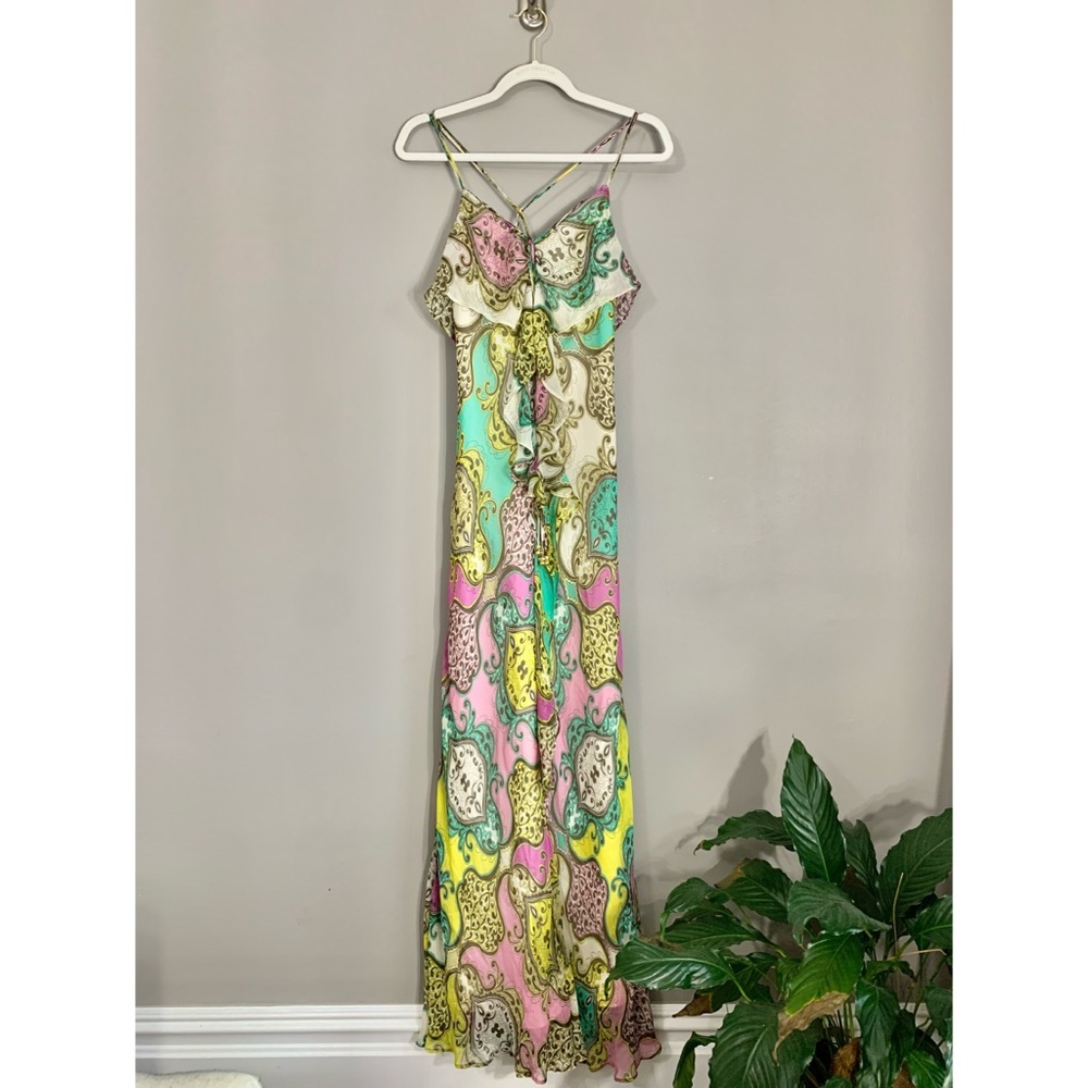 Anthropologie Yoana Baraschi Print Maxi Ruffle Dress